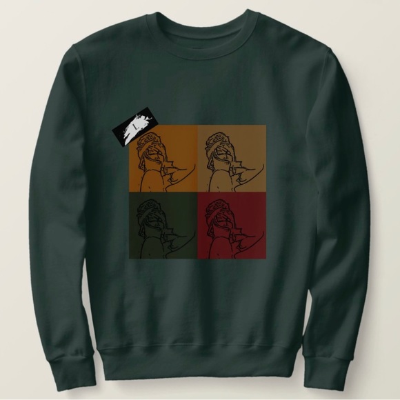 LIV Sweaters - Forest Green Graphic Crewneck
